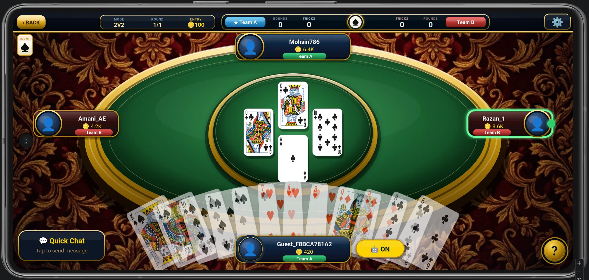 Hokm Royal: Court Piece Online screenshot